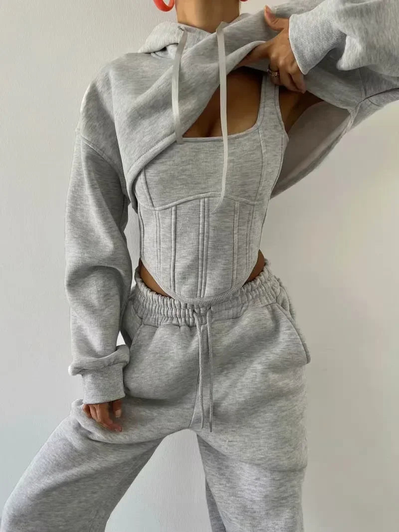 STYLISH CORSET & HOODIE SET