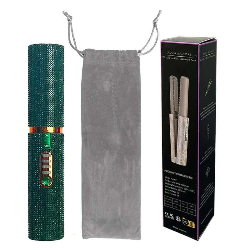WIRELESS 2-IN-1 HAIR STRAIGHTENER & CURLER