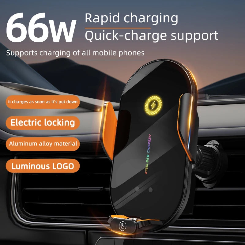 WIRELESS CAR CHARGER & PHONE HOLDER