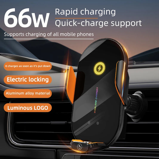 WIRELESS CAR CHARGER & PHONE HOLDER