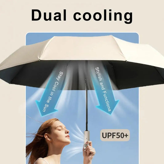 FAN UMBRELLA with USB RECHARGEABLE