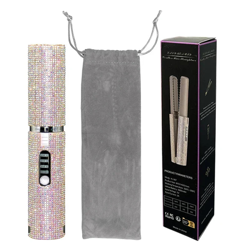 WIRELESS 2-IN-1 HAIR STRAIGHTENER & CURLER