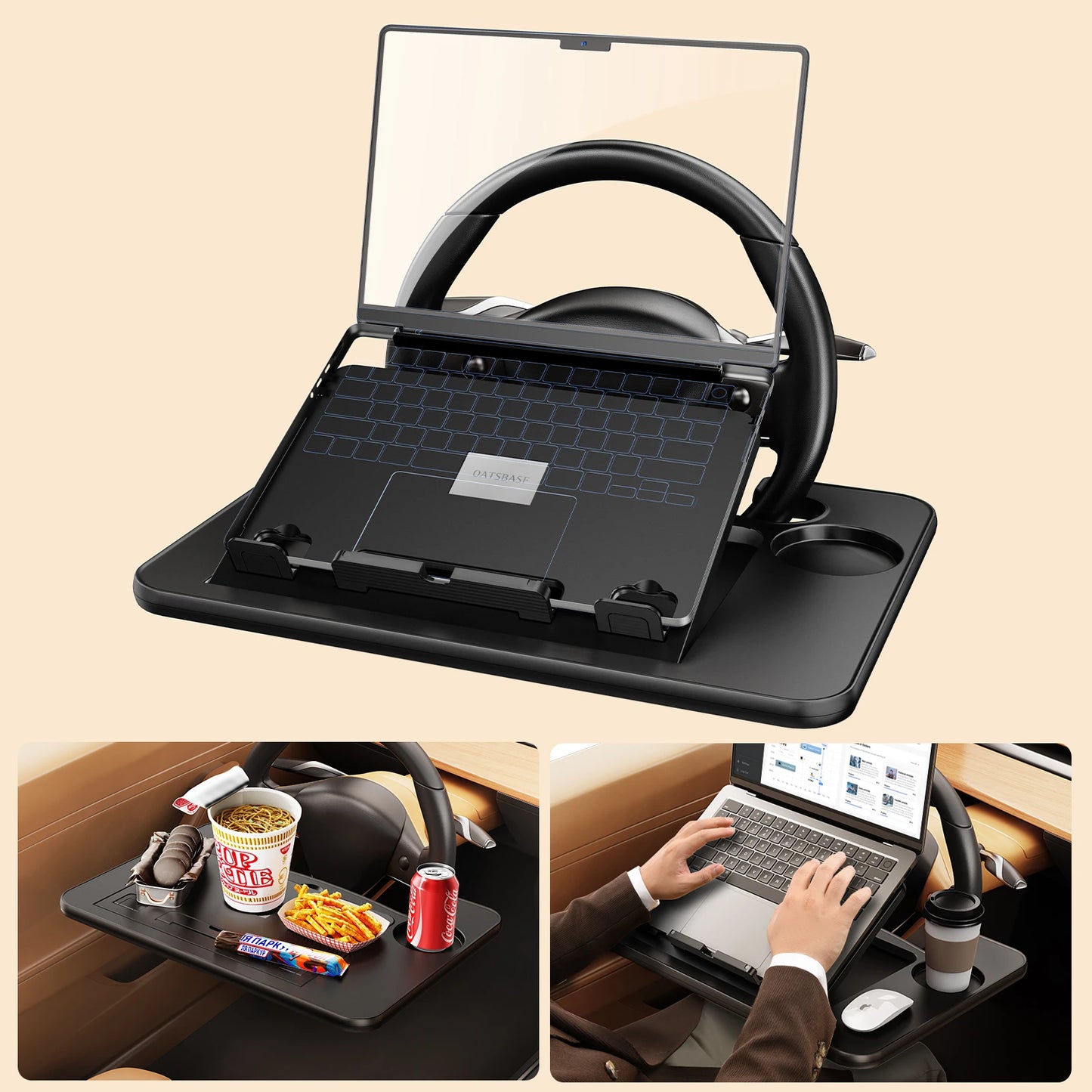 PORTABLE CAR LAPTOP COMPUTER DESK