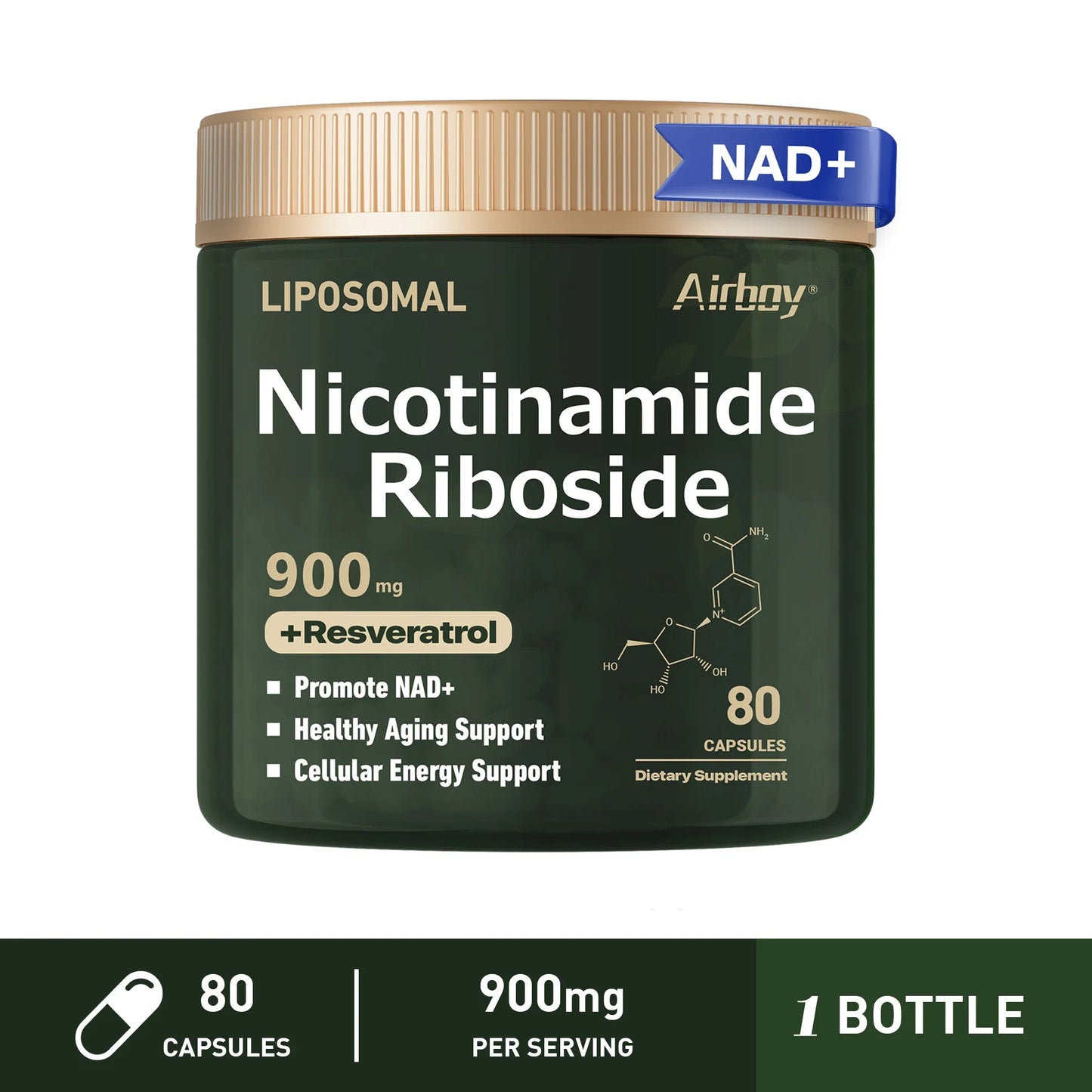 NAD+-LIPOSOMAL NICOTINAMIDE RIBOSIDE, RESVERATROL