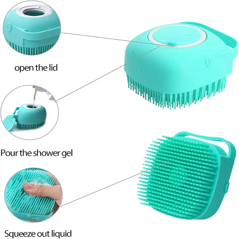 SILICONE PET BATHING BRUSH