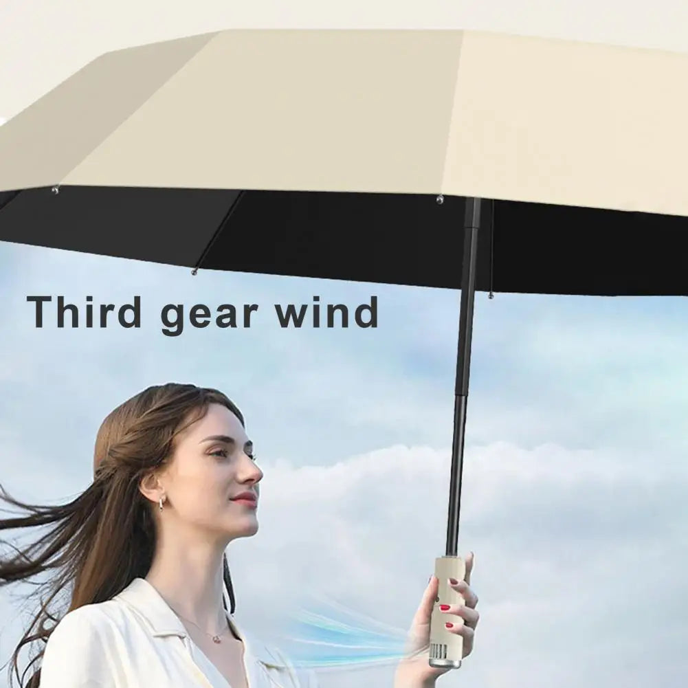 FAN UMBRELLA with USB RECHARGEABLE