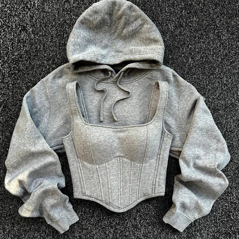 STYLISH CORSET & HOODIE SET
