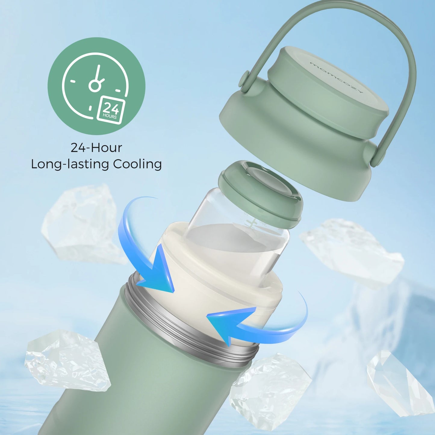 MOMCOZY 22oz PORTABLE BREAST MILK COOLER