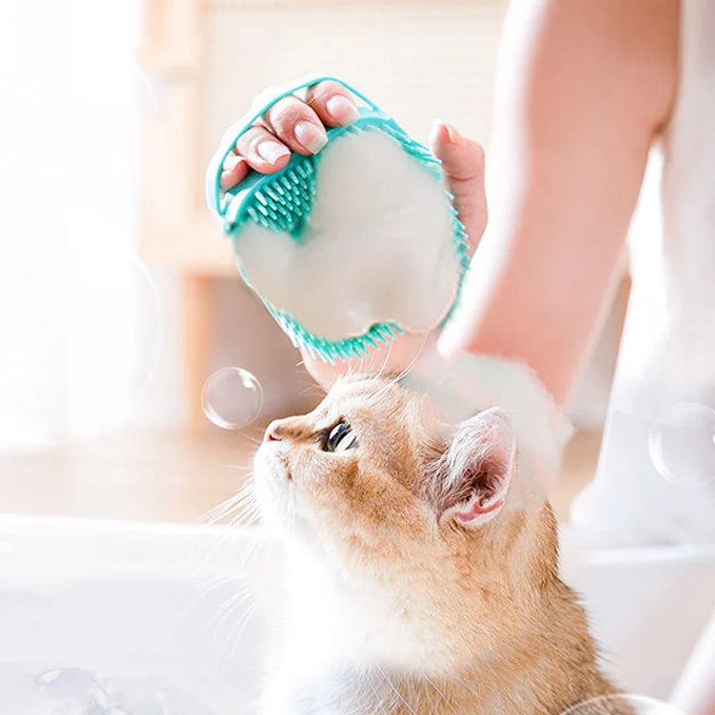 SILICONE PET BATHING BRUSH