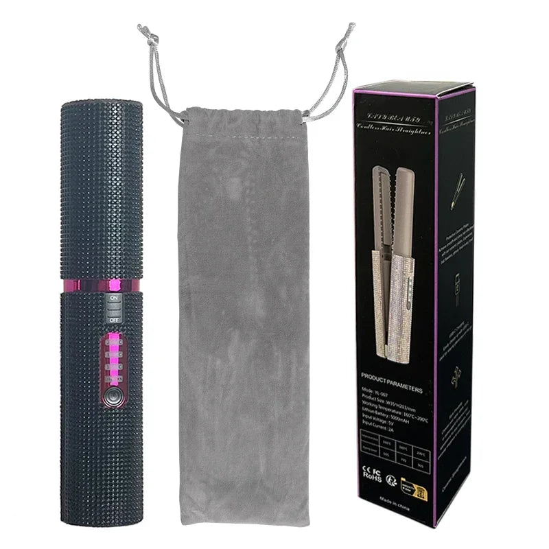 WIRELESS 2-IN-1 HAIR STRAIGHTENER & CURLER