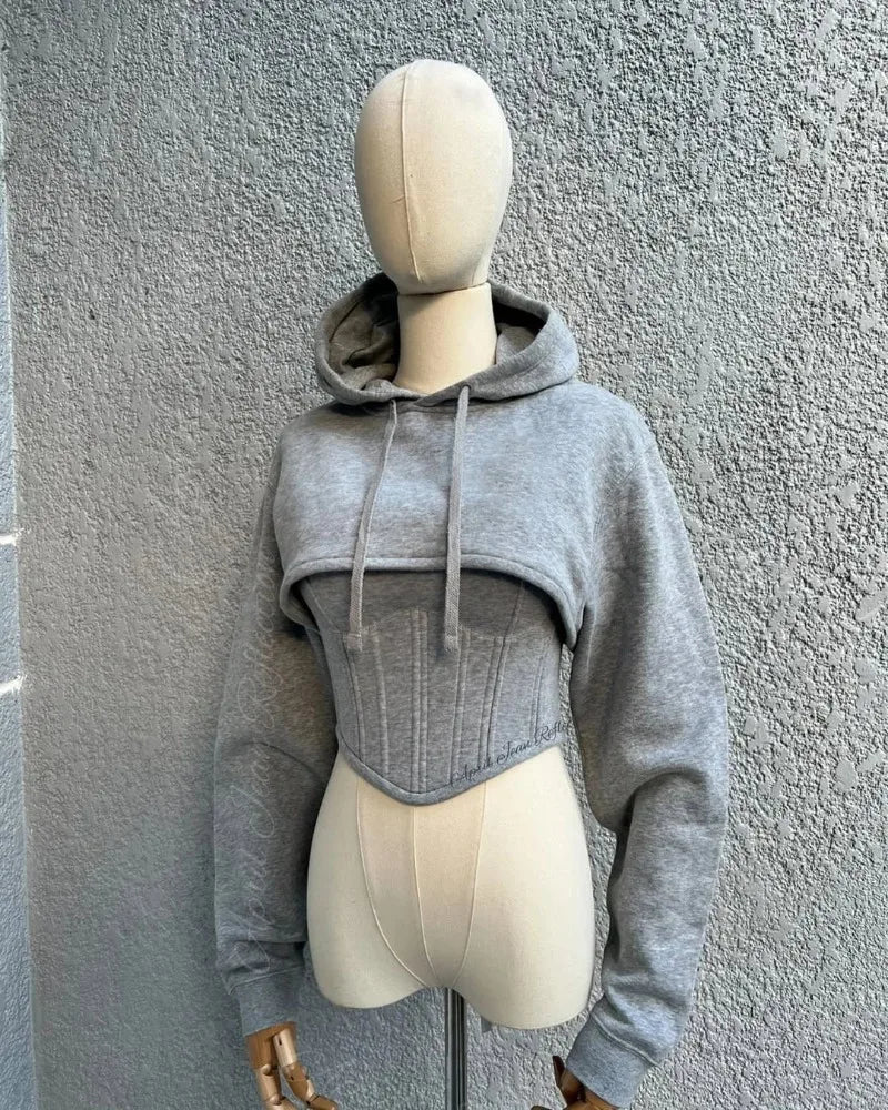 STYLISH CORSET & HOODIE SET