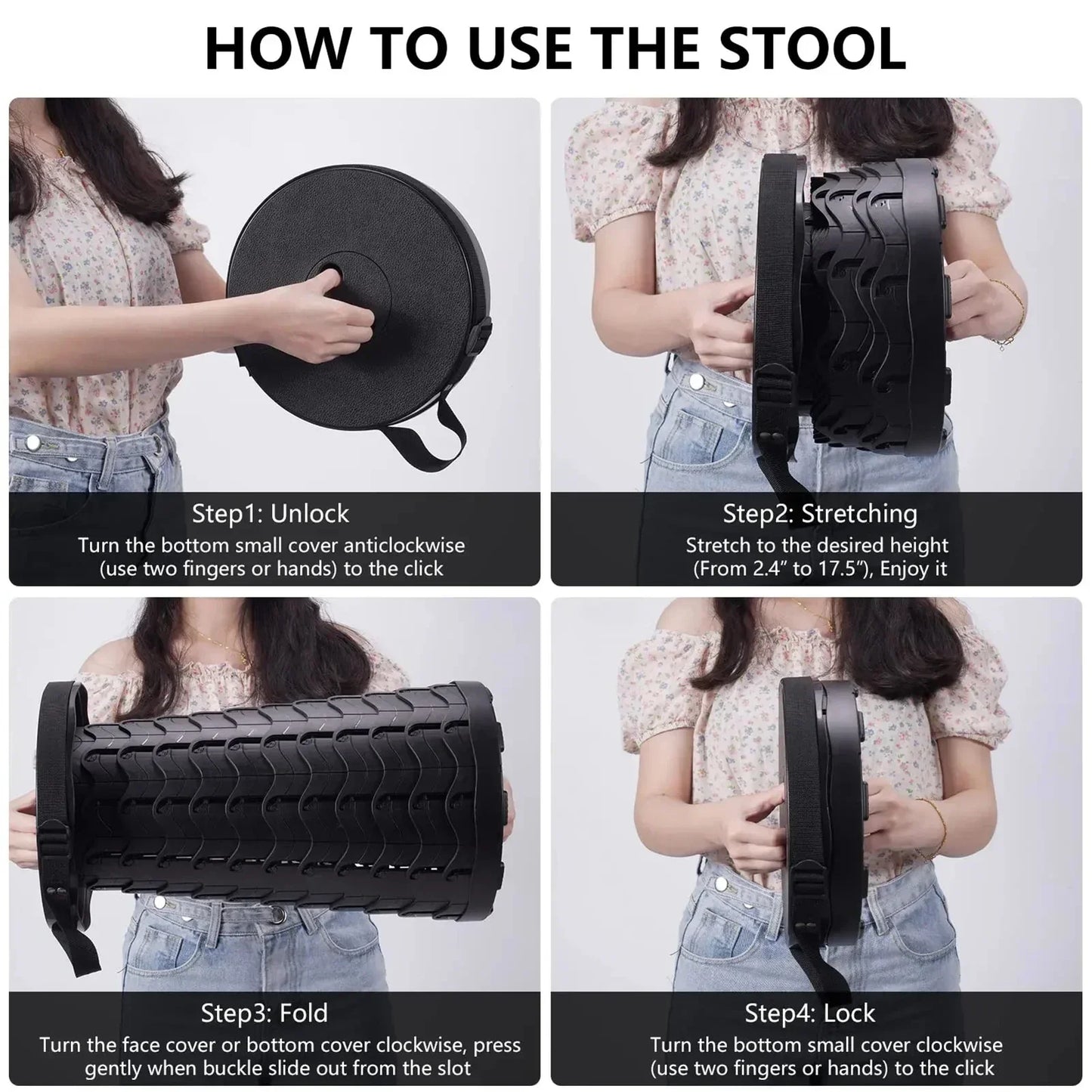 PORTABLE FOLDING STOOL