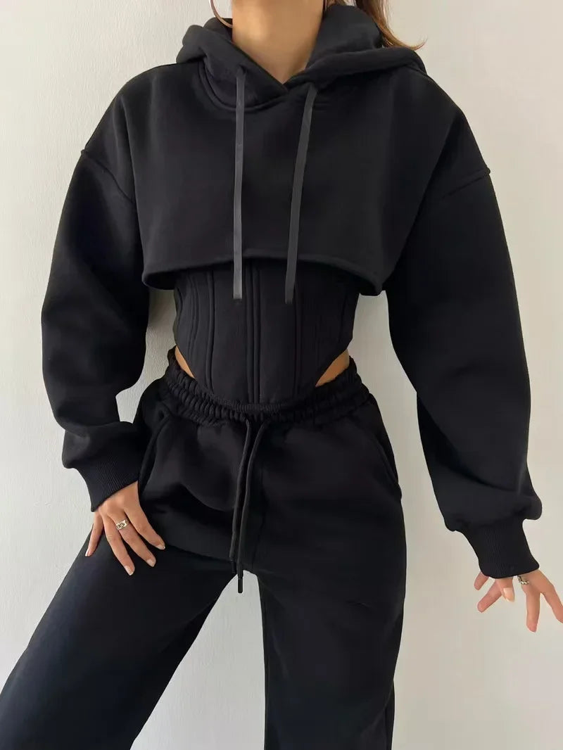 STYLISH CORSET & HOODIE SET