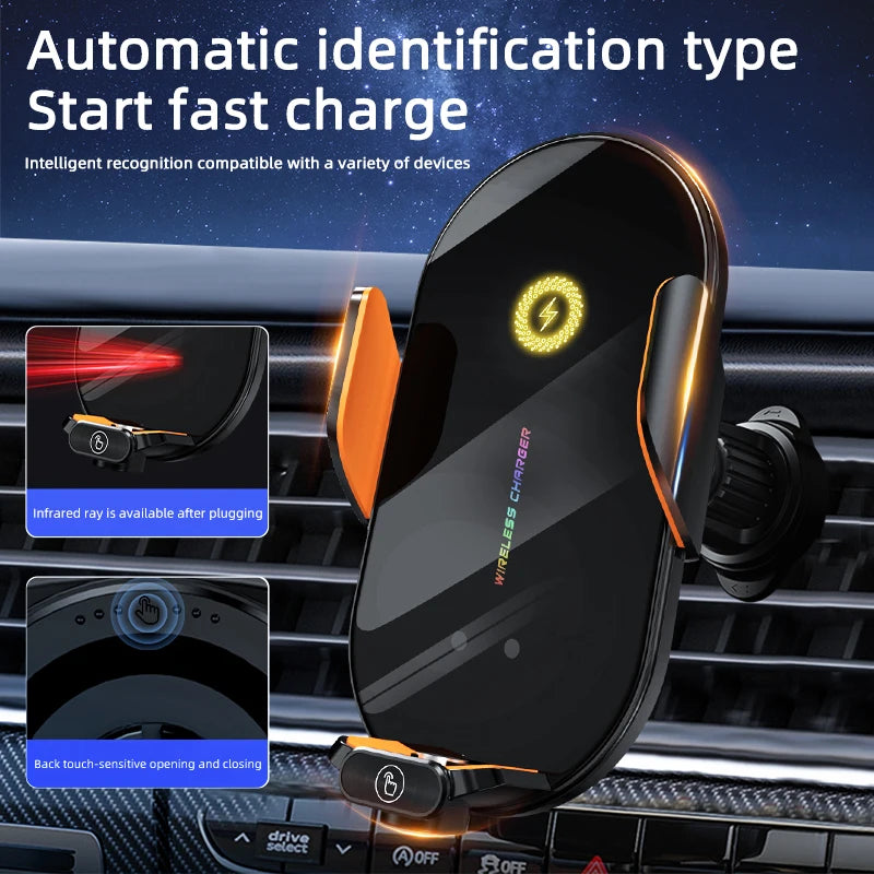 WIRELESS CAR CHARGER & PHONE HOLDER