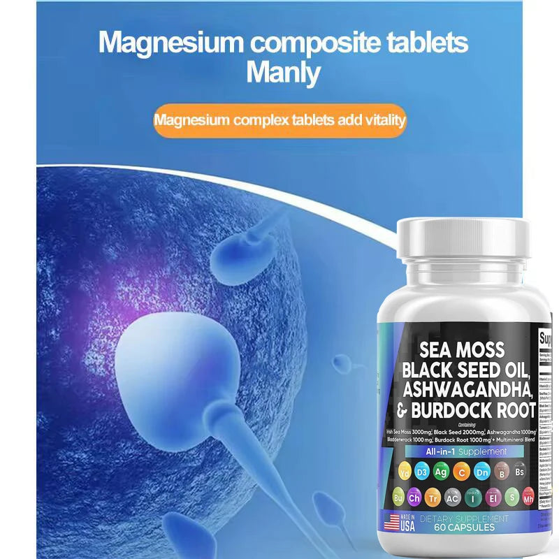Natural Ashwagandha & Sea moss Capsules