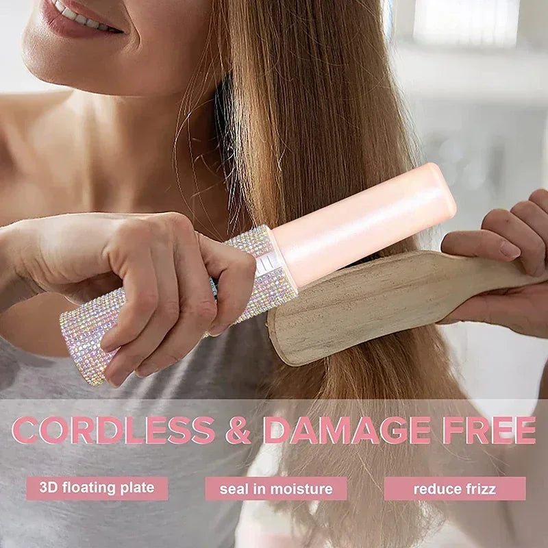 WIRELESS 2-IN-1 HAIR STRAIGHTENER & CURLER